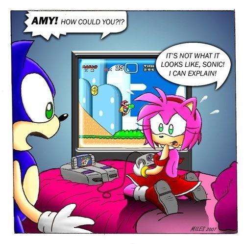 Sonic catches Amy betraying everything he stands for