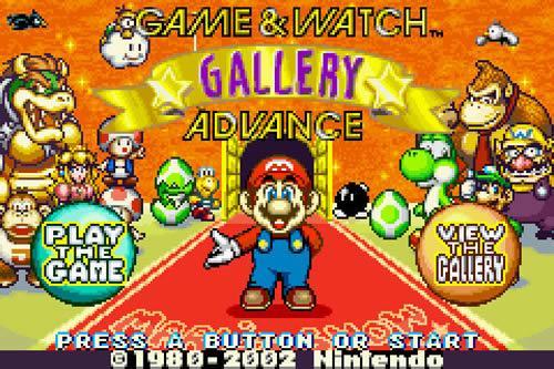 Game & Watch Gallery Advance title large