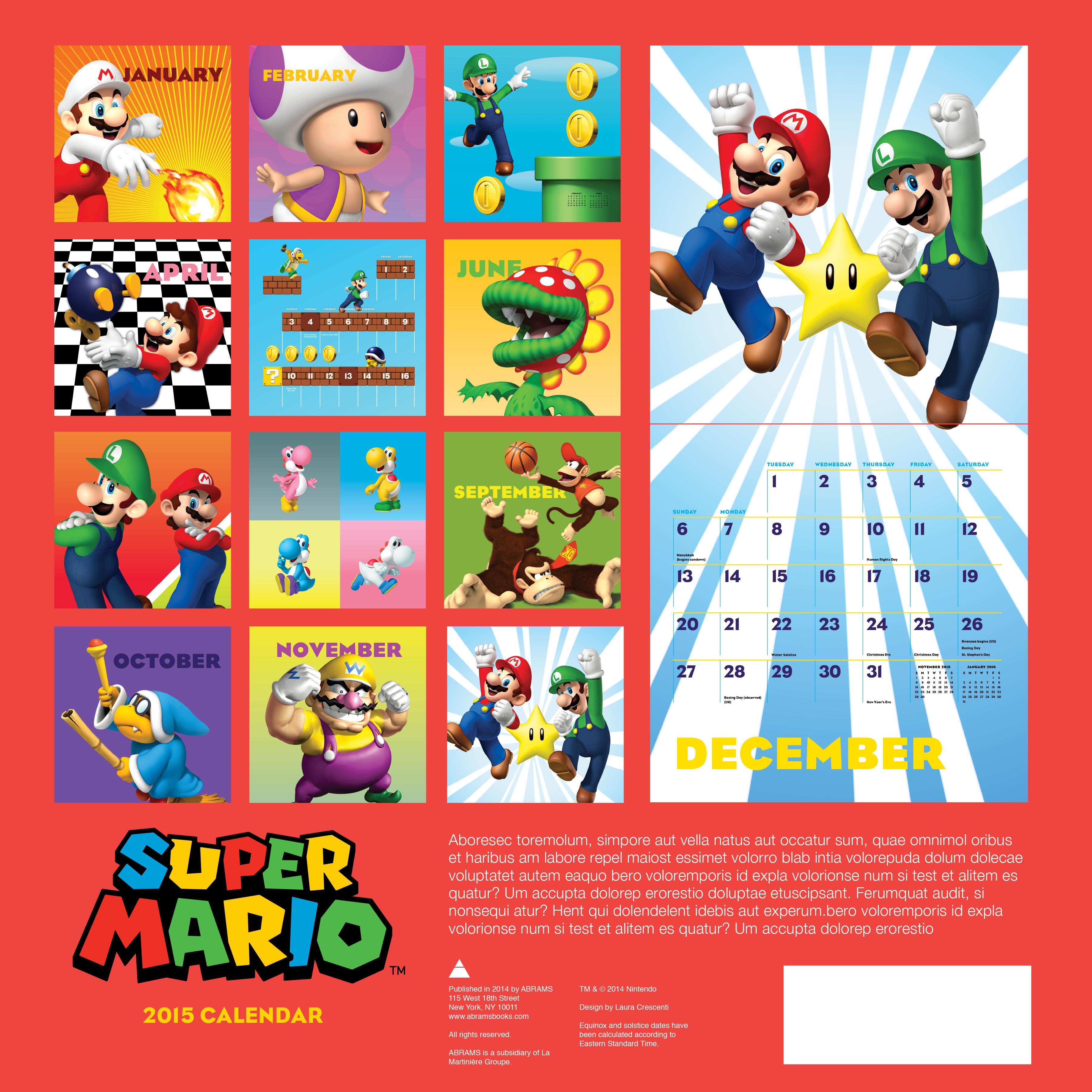 Fan Fiction Competition Write A Super Mario Story To Win A 2015 Super Mario Calendar