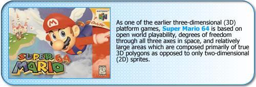 More information about Super Mario 64, the first real 3D Mario game