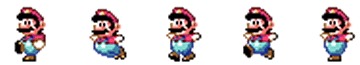 Mario's sprites from Super Mario World