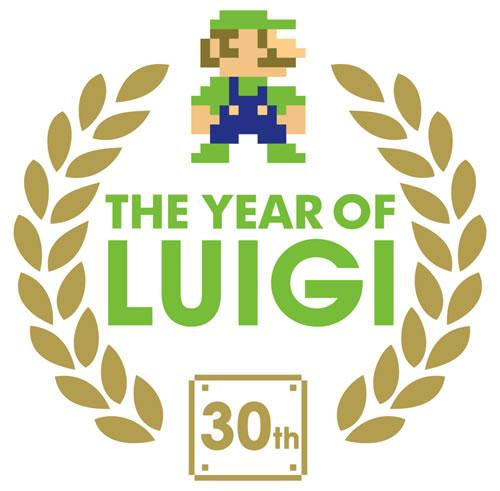 The Year of Luigi logo marking the 30th anniversary of Luigi appearing in videogames