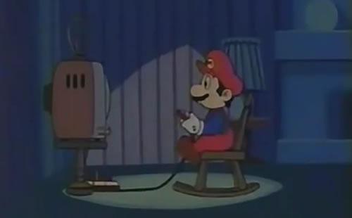 Mario playing video games