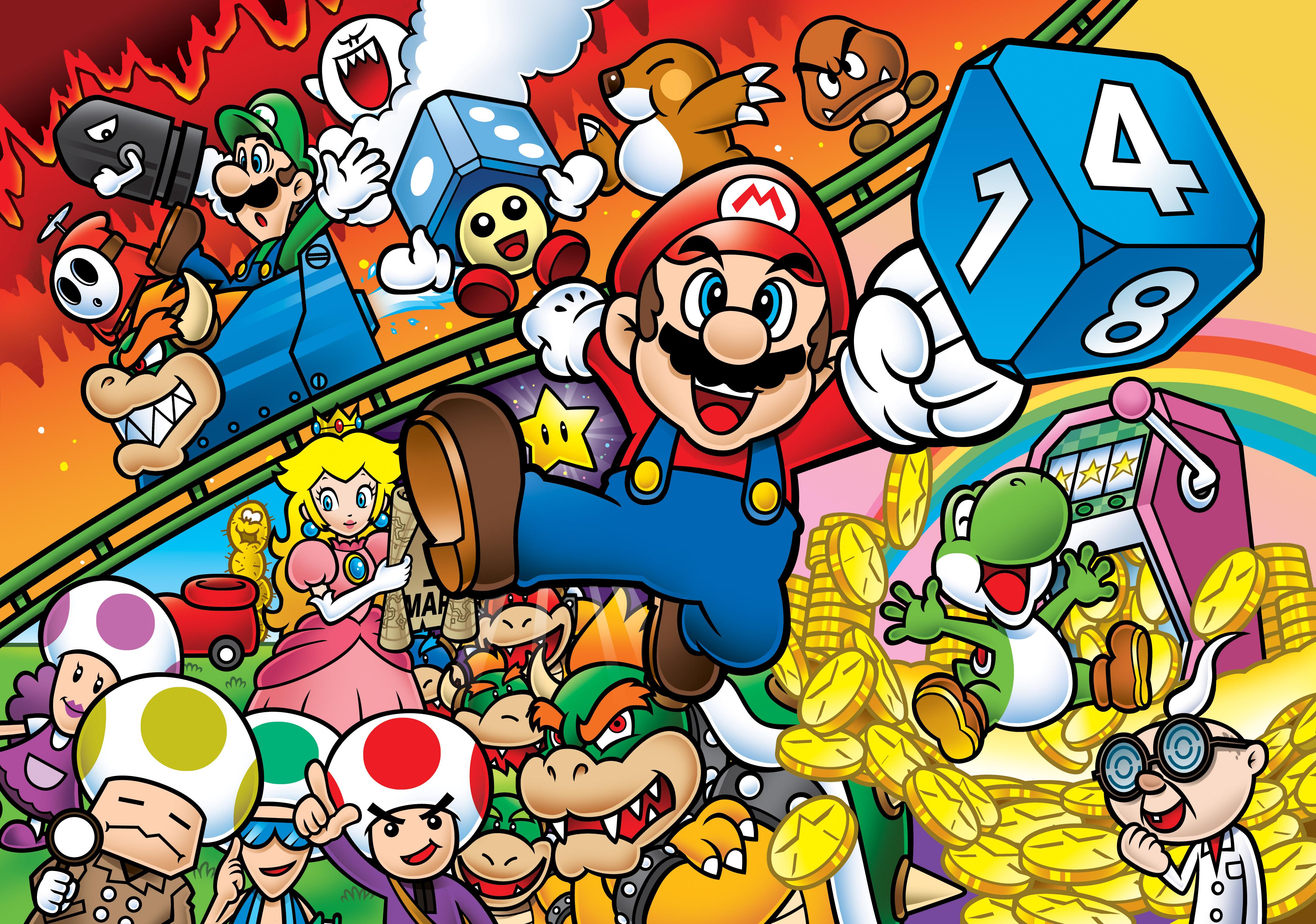 Mario Party Advance (Game Boy Advance) Artwork of Characters and Scenes