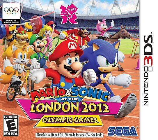 North American Box Art for Mario & Sonic at the London 2012 Olympic Games - 3DS Version