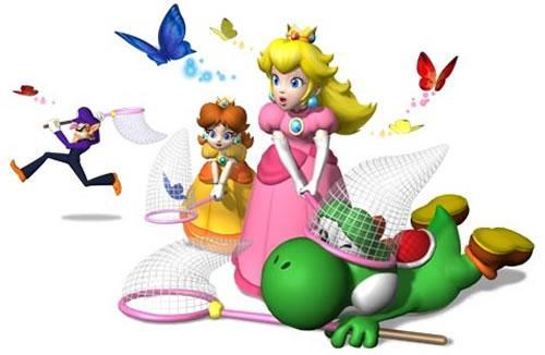 Peach caught Yoshi in a net, how inconsiderate