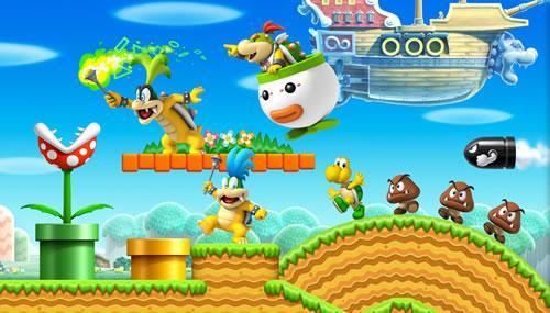 Art scene featuring Bowser Jr, Iggy, Larry, Koopa Troopa and Goomba