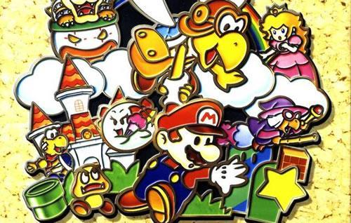 A Paper Mario artwork featuring lots of characters from the game