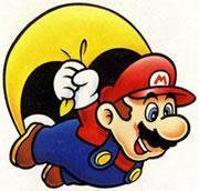 Mario flying with a cape