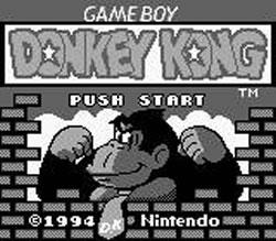 Donkey Kong, Game Boy version title screen