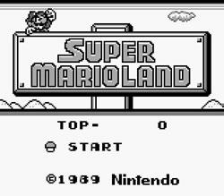Super Mario Land title screen