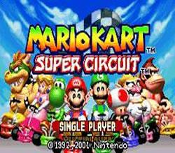 Mario Kart: Super Circuit title screen