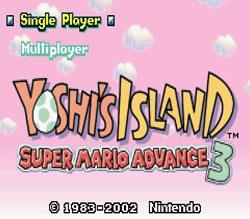 Super Mario Advance 3: Yoshi's Island Title Screen