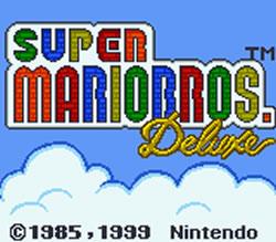 Super Mario Bros. Deluxe title screen