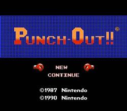 Punch Out NES title screen