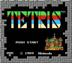 Tetris for NES title screen