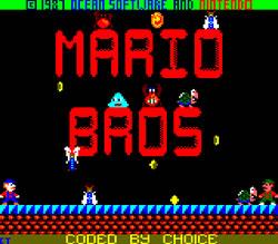 Mario Bros Amstrad CPC title screen