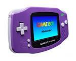 A purple Gameboy Advance console