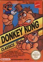 Donkey Kong Classics on the NES box cover