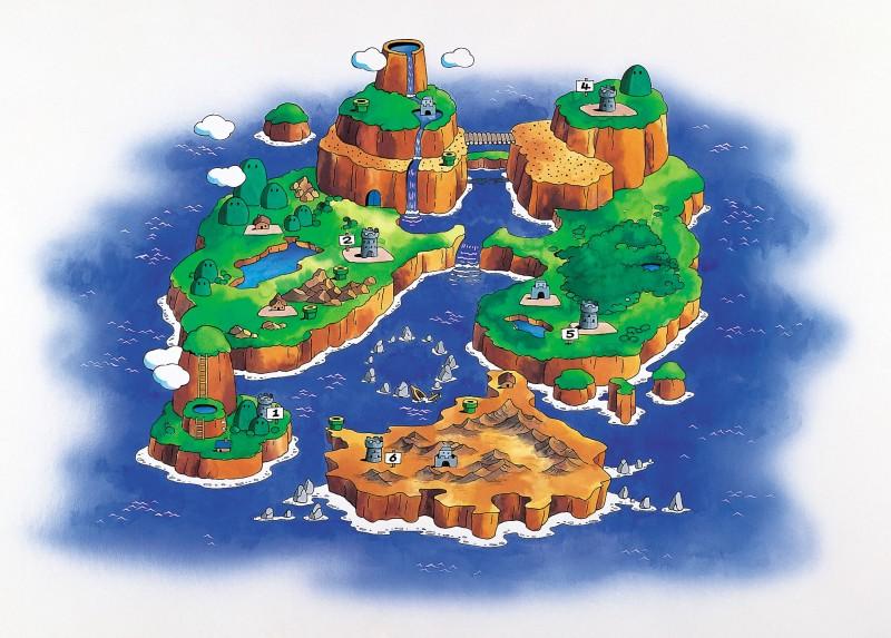 Super Mario World - Dinosaur Land Map
