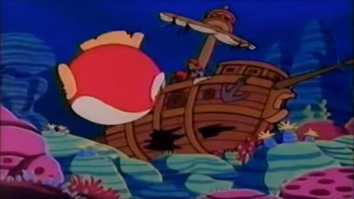 A Cheep Cheep swims by the Sunken Ship