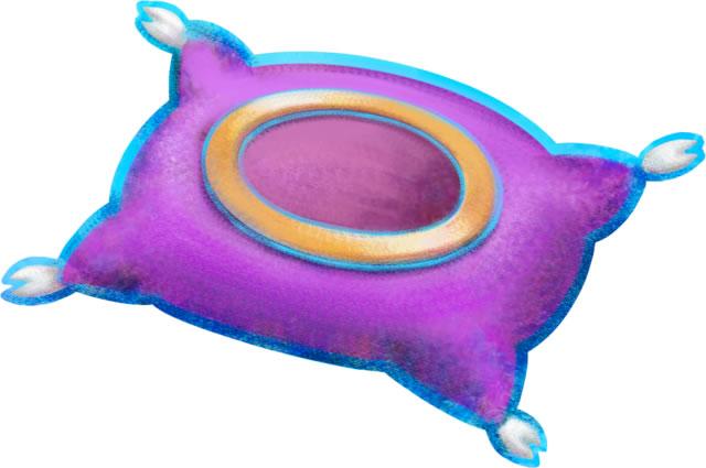 A purple pillow from Mario & Luigi: Dream Team