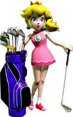 Peach and her Golf Clubs