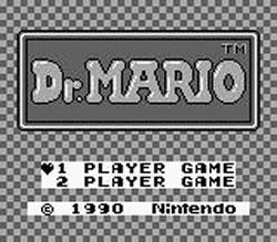 Dr. Mario Gameboy title screen