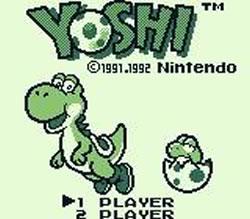 Yoshi (game) for the Game Boy title screen