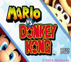 Mario vs. Donkey Kong GBA title screen