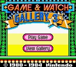 Game & Watch Gallery 3 title screen