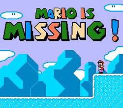 Mario is Missing titlescreen NES version