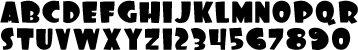 Foo Foo from Super Mario RPG and Mario vs. Donkey Kong font preview