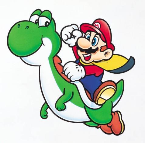 Mario riding Yoshi