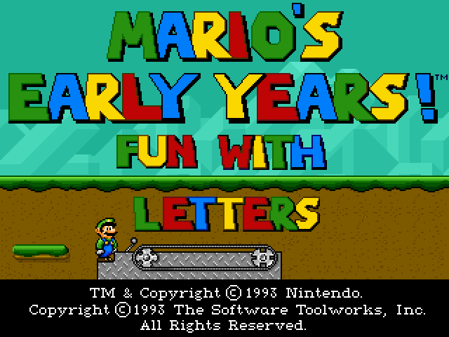 Title card — MS-DOS version