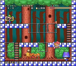 World 1 — Yosei no Mori (Fairy's Woods) map