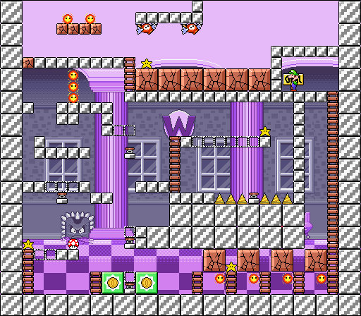 World 10 — Wario Tei (Wario's Castle) map