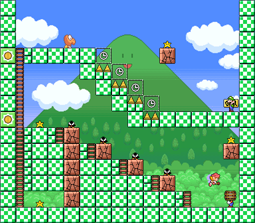 World 3 — Kumotori Yama (Cloud Mountain) map