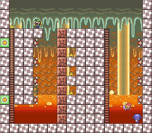 World 5 — Hi no Dokutsu (Fire Cave) map