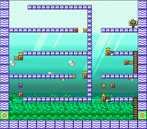 World 6 — Pukupuku Umi (Cheep Cheep Ocean) map
