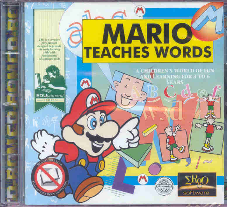 Mario Teaches Words UK PC cover