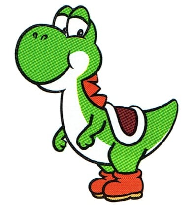 Wario targeting Yoshi