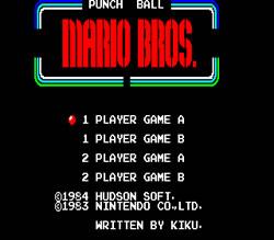 Punch Ball Mario Bros. FM-7 box art