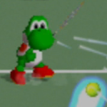 Forehand (L) stance in Mario Tennis 64