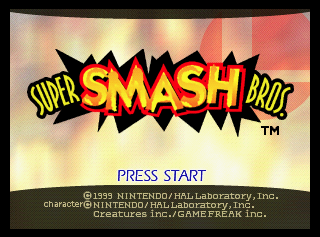 Super Smash Bros. title screen