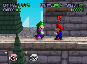 Mario vs Luigi in Training Mode