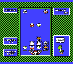Yoshi NES A-Type gameplay