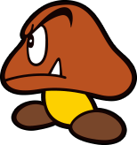 Original Goomba artwork from Super Mario Bros.
