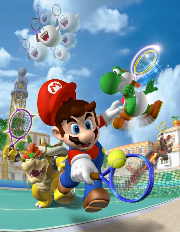Mario Power Tennis key artwork
