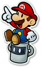 Cutout Power Mario and Huey